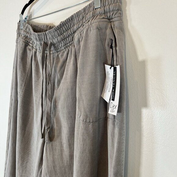 Dex Plus Women's NWT Super Light Sage Wash Elastic Waist Raw Edge Pants 1X - Picture 6 of 10